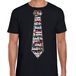 Bellatio Decorations Cadeau T-shirt voor heren - cassettebandje stropdas - zwart - muziek fan S
