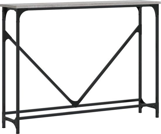 vidaXL Wandtafel 102x22,5x75 cm bewerkt hout grijs sonoma eikenkleurig