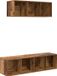 vidaXL Tv-meubelset - 2 stuks - Oud Hout - Bewerkt hout
