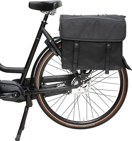 BECK Canvas Dubbele Fietstas - 48L - Grijs