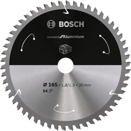 Bosch 2 608 837 763 Cirkelzaagblad voor Aluminium | Standard for Aluminium | Ø 165mm Asgat 20mm 54T