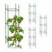 Relaxdays plantensteun, set van 4, HxBxD: 120x32x32 cm, klimplanten & gewassen, metaal & kunststof, tomatensteun, groen