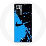 Nike Etui voor Xiaomi Redmi Note 10 Pro Maniacase Blauw en Zwart