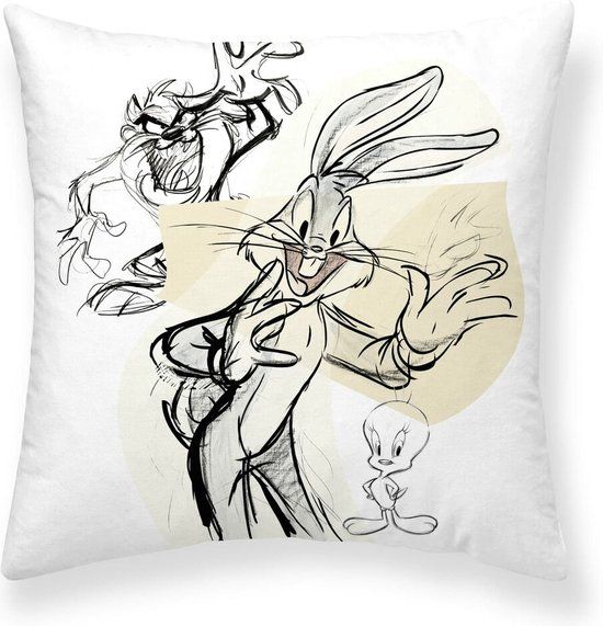 Looney Tunes Looney Sketch A Pillowcase - 45 x 45 cm - Multicolor