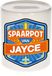 Bellatio Decorations Kinder spaarpot met naam - Jayce - keramiek - met dop - wit