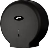 Jofel Middelgrote industriële toiletpapierrolhouder, 300 m rol papierdispenser, 220 mm diameter, 45 mm spindel, ideaal voor openbare toiletten, hoogwaardig ABS, AE57600-MT zwart mat