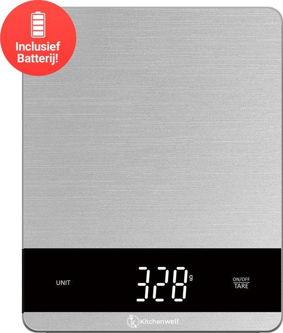 Kitchenwell Digitale Precisie Keukenweegschaal - Grijs