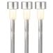 Lumineo - 5x Solar LED Tuinverlichting - Zilver - 36cm - Warm Wit