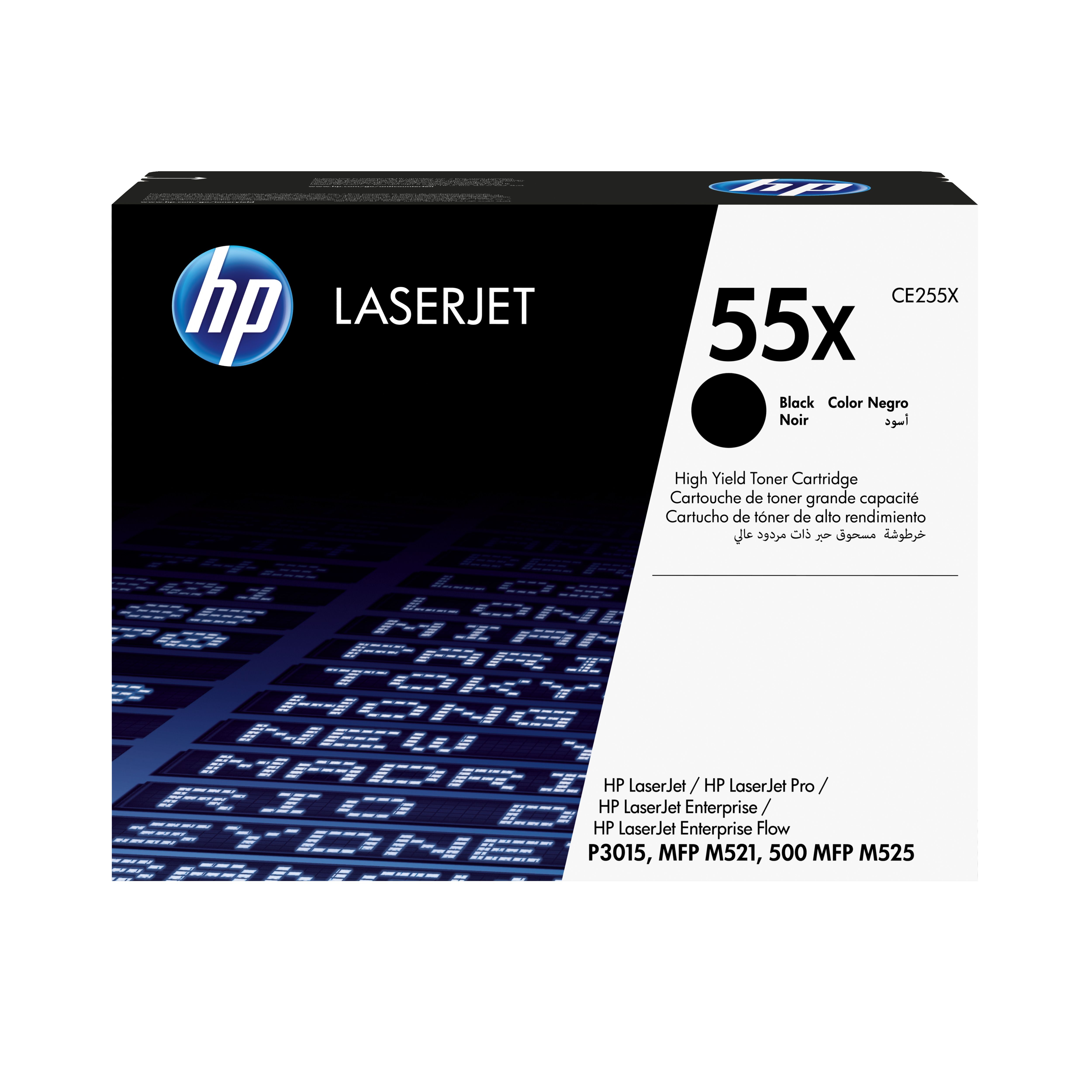 HP 55X Zwarte Toner Cartridge - CE255X - 12500 Pagina's - Origineel
