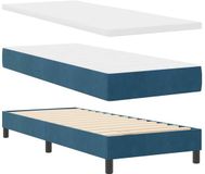 vidaXL Boxspring Bed met Hoofdeinde Donkerblauw 80 x 200 cm Fluweel