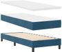vidaXL Boxspring Bed met Hoofdeinde Donkerblauw 80 x 200 cm Fluweel