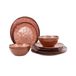 Bo-Camp Servies - Halo - 12-Delig - Melamine - Clay