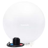 Tunturi Anti Burst Fitness bal met Pomp - Yoga bal 55 cm - Pilates bal - Zwangerschapsbal – 220 kg gebruikersgewicht - Incl Trainingsapp – Wit