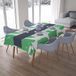 Bonamaison Tafelkleed, Anti-Mold, Sneldrogend, Waterdicht, 100% Polyester Tafellaken, Petroleum Groen, Wit, 140 x 200 Cm
