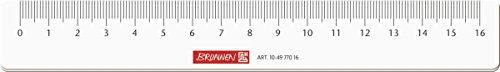 Brunnen 104977016 liniaal (voor school en kantoor, 16 cm, glashelder)