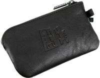 oxmox Leren sleutelgeval Leather Keyholder Pure Metal Round Black zwart