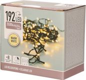 Merkloos Koopman International Kerstverlichting - 8x - op batterij - warm - wit - 192 lampjes - 15 meter