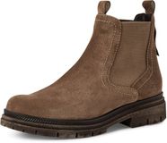 Tamaris - Dames - Laarzen - Bruin - Leer - Chelsea boots - Hakhoogte 3-4 cm - Maat 37