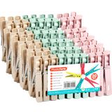 Plasticforte Pince à linge - 100x pièces - mélange de couleurs pastel - plastique - 7 cm - Suspendre le linge