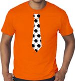 Bellatio Decorations Grote maten oranje fan t-shirt voor heren - voetbal stropdas - Holland / Nederland supporter - EK/ WK shirt / outfit XXXL