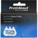 PrintAbout Huismerk Dymo 91205 Tape - Zwart op blauw (12 mm)