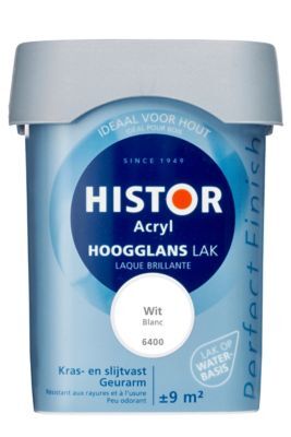 Histor Perfect Finish Lak Acryl Hoogglans 0,75 liter - Wit