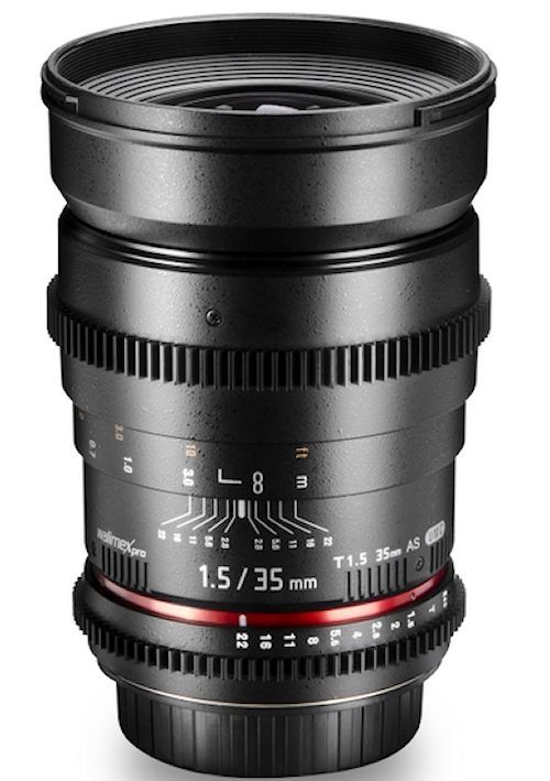 Walimex Pro 35mm f/1.5 VDSLR Lens - Sony A-Mount - Black