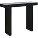 ALVARO Table console Table d'entrée Table d'appoint étroite Rotin Verre 110x38x85 Naturel noir