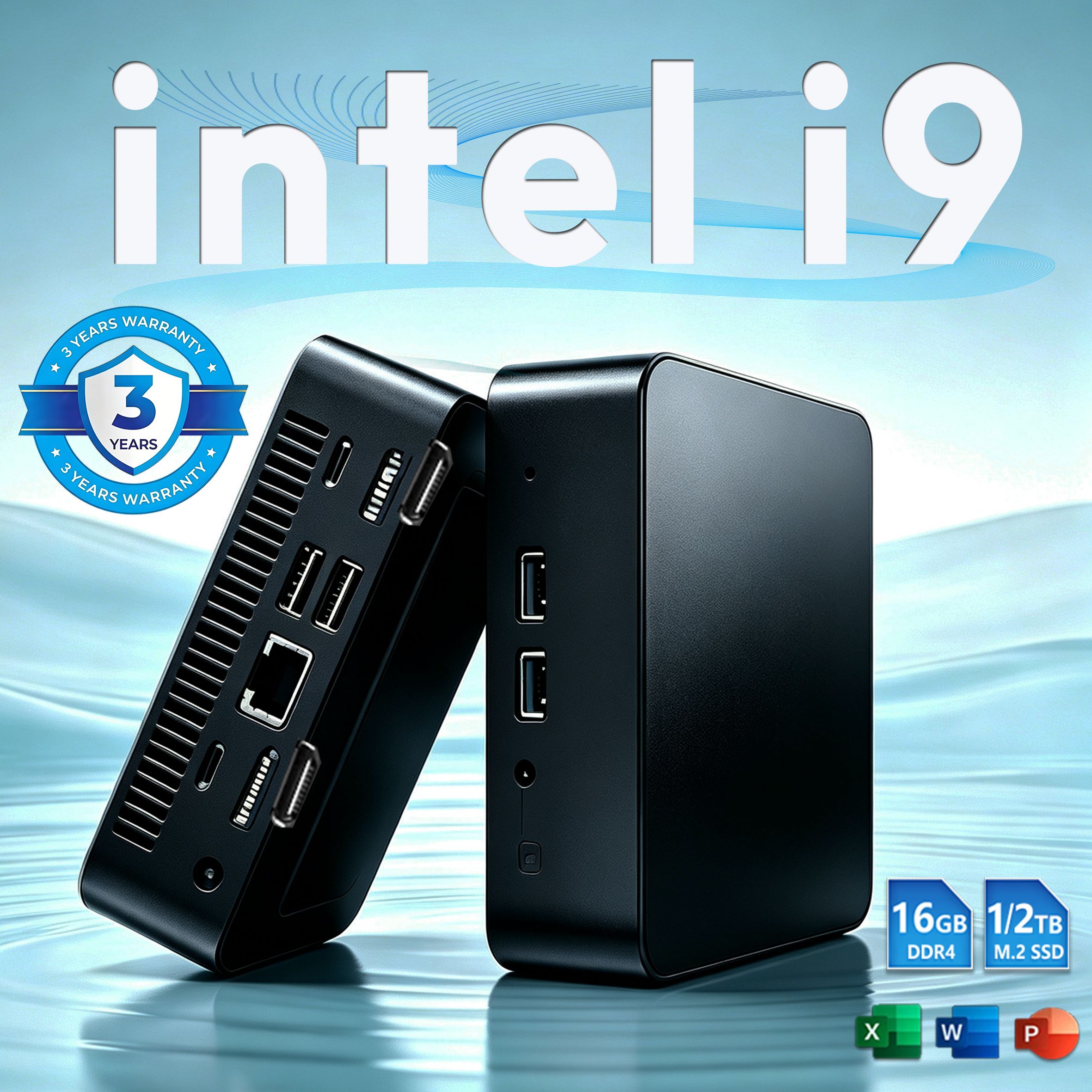 NONE Intel Mini PC Computer Desktop Intel Core I9 8950HK Windows 11 Gaming Office Studie PC 16GB RAM 1TB 2TB SSD Draagbare Computer Mini PC