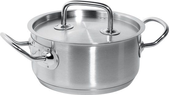 Hendi Kitchen Line - Kookpan laag - 7.4 liter - 28 cm - Zilver