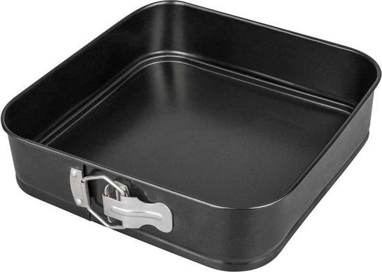KINGHOFF 1541 - Bakvorm vierkant - 28 cm - Springvorm - Zwart