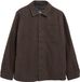 s.Oliver - Heren - Zacht overshirt met wollook en knoopsluiting - Donkerbruin - 3XL