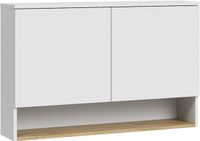 Vicco Badkamerkast Viktor, Wit/Artisanaal eiken, 93.6 x 60 cm met 2 deuren
