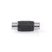 Nedis CAGB24950BK RCA Female naar RCA Female Adapter Zwart