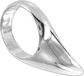 Metal Hard Cock Teardrop Metal Zilver 55 mm