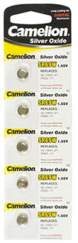 Camelion 5 ST.  SR69W / G6 / 371 / SILBER-OXID KNOPFZELLEN, 1,55V 0% QUECKSILBER 14055044 5BP