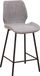 Happyment tabouret de bar – Gris clair – Avec dossier – Ergonomique – Hauteur d'assise 67 cm – Convient pour cuisine et bar – 1 pièce