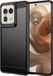 Techsuit Hoesje geschikt voor Motorola Edge 50 Ultra - Carbon Silicone Back Cover - Zwart