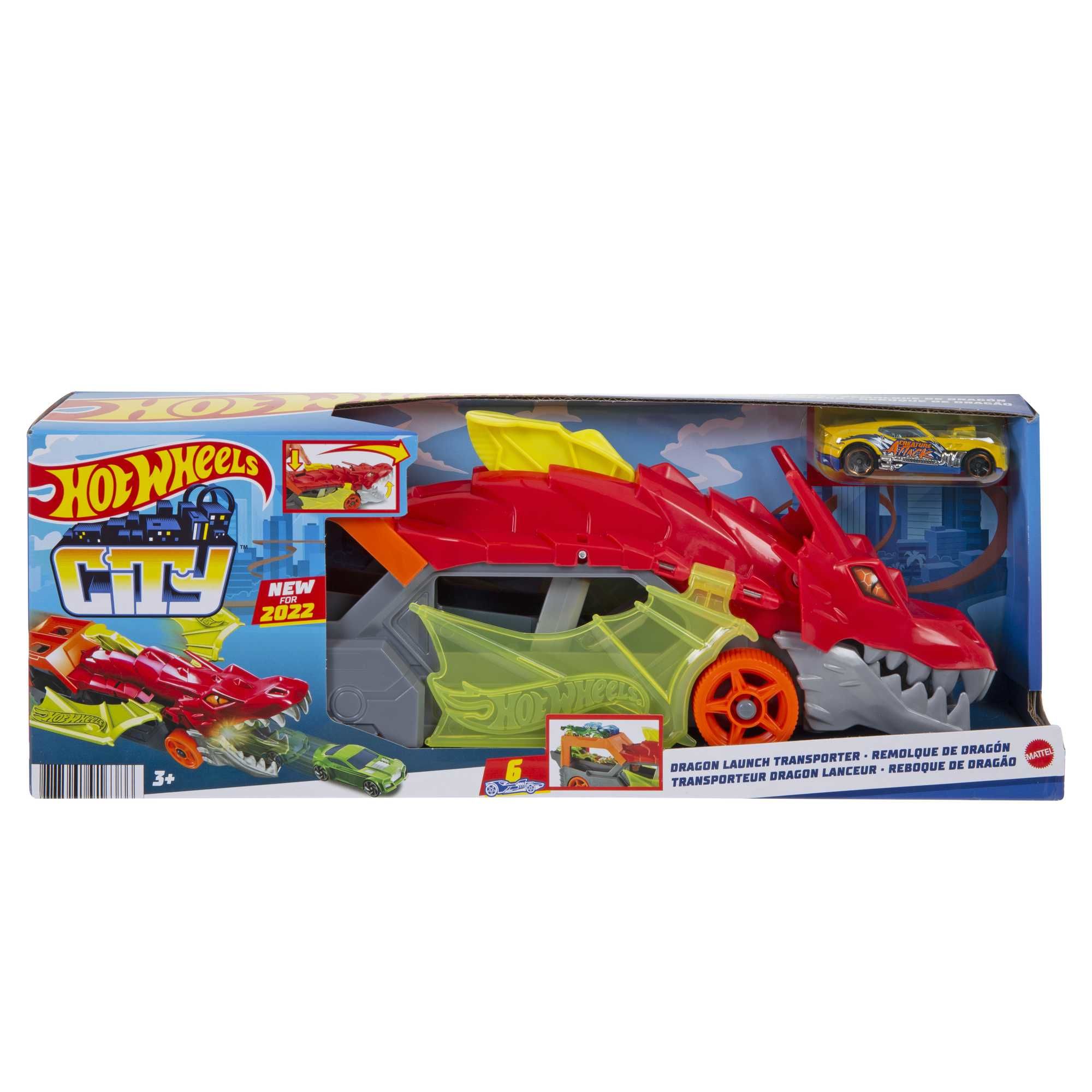 Hot Wheels City Dragon Launch Transporter - GTK42 - 3+ Years