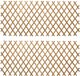 vidaXL Trellis fence expandable 2 pieces 100 x 105 cm bamboo light brown