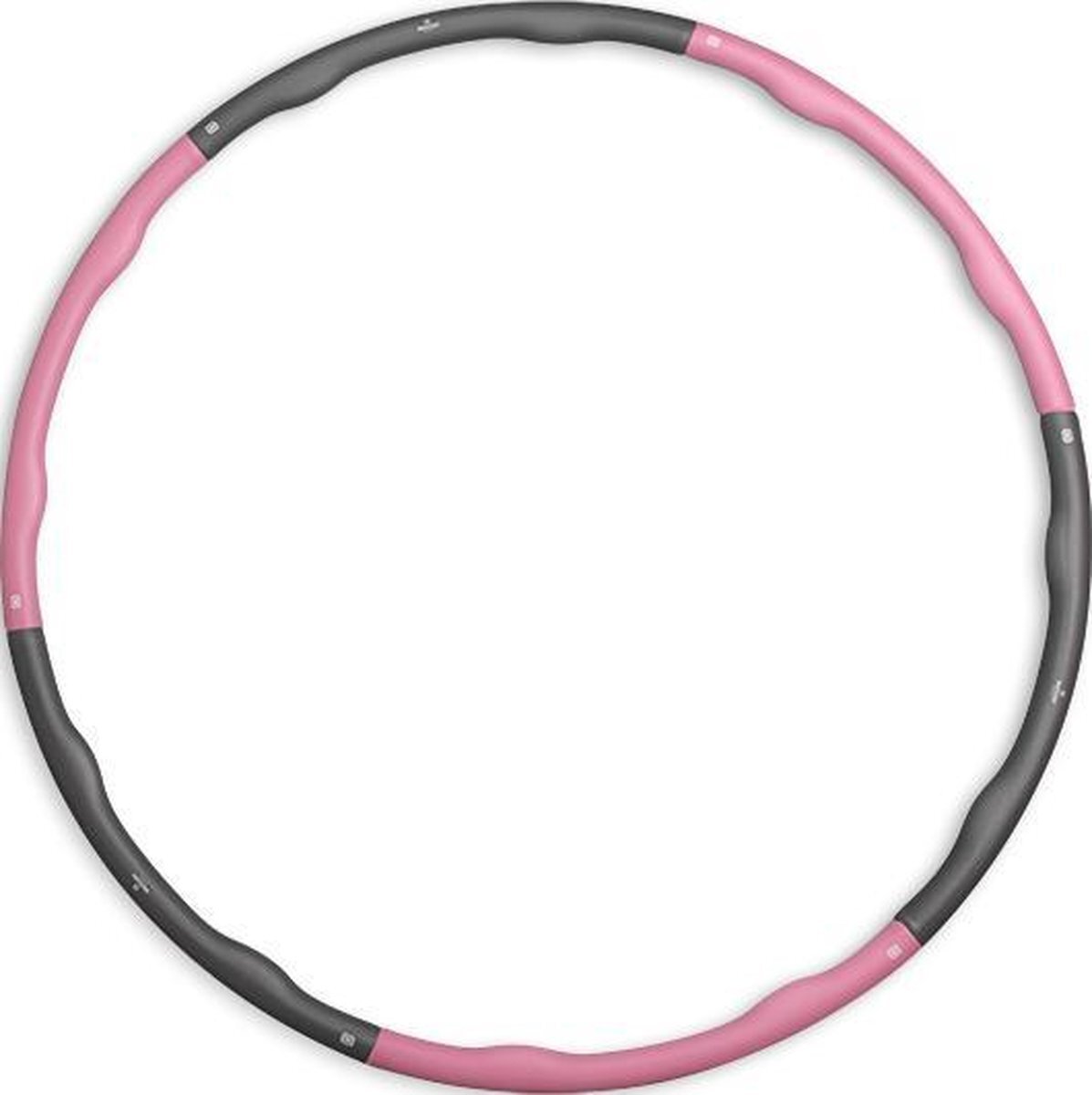 Matchu Sports - Fitness hoelahoep - 1.5 KG - Ø 100 cm - Roze/Grijs