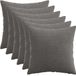 vidaXL Kussensloop 6 stuks HEERLEN Donkergrijs 40 x 40 cm corduroy