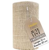 Creative Deco Jute Lint Wit | Rol 20 cm Breed 10 m Lang | DIY Kunst & Handwerk Cadeauverpakking Boho Tafelloper Bruiloft