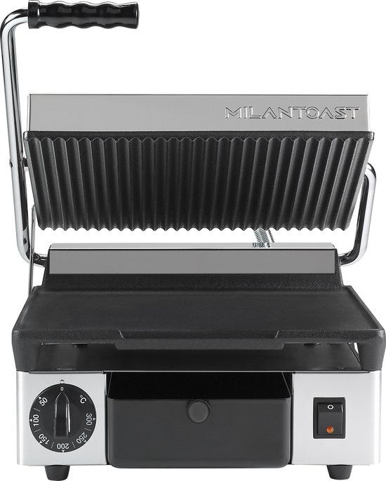 MilanToast Contactgrill |glad-Geribbeld| - MilanToast 420072 - Horeca & Professioneel