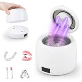 Carehabi Ultrasoon reinigingsapparaat, tandrail en prothesen, 45 kHz Dental Pod met uv-licht en afneembare tank van 200 ml, elektrische reiniger voor bijtspalken, retainers, beugels, sieraden