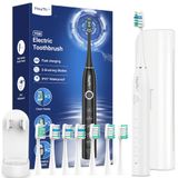 Elektrische Sonische tandenborstel Elektrische sonische tandenborstel voor het bleken van tanden - Sonische tandenborstel voor volwassenen met reisetui, 5 modi, waterdicht IPX7, elektrische tandenborstel voor op reis, oplaadbaar