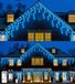 Guirlande lumineuse cristal de glace, 17,5 mètres, 460 LED, bleu-blanc, avec télécommande