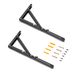 Emuca - Set Opklapbare steunen set, lengte 403mm, maximale belasting 60kg, Staal, Zwart gelakt