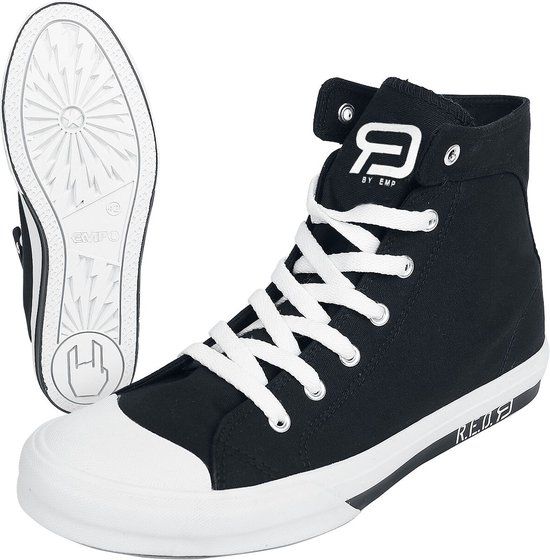 R.E.D. Rock-Engineered Design Zwarte sneakers met witte details - Unisex - EU39