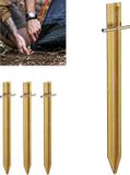 Relaxdays tentharingen set - 4 stuks - staal - 30 cm lang - met oog
